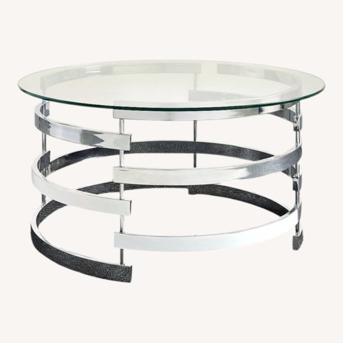Used Wayfair Transparent Glass Coffee Table for sale on AptDeco