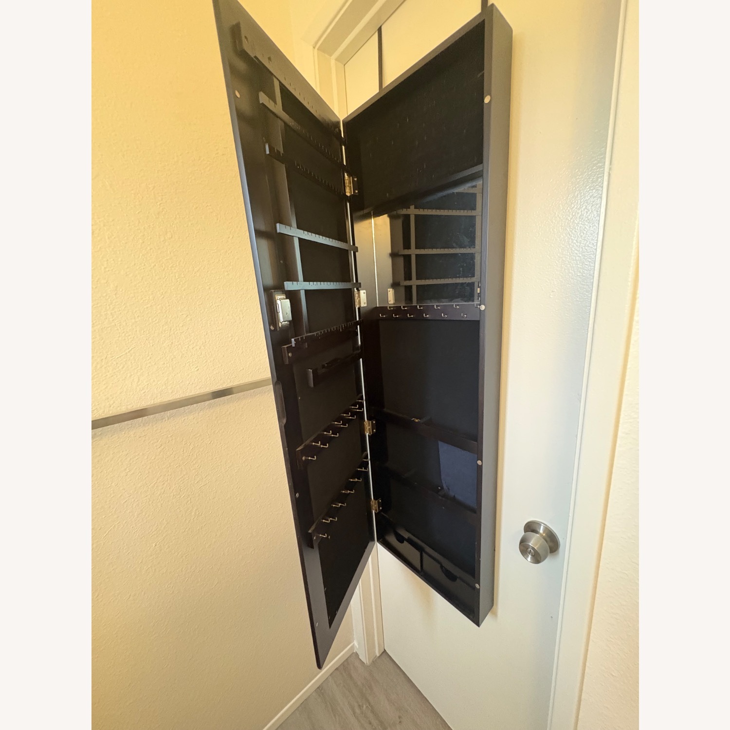 Black Wood Wall Mirror - image-3