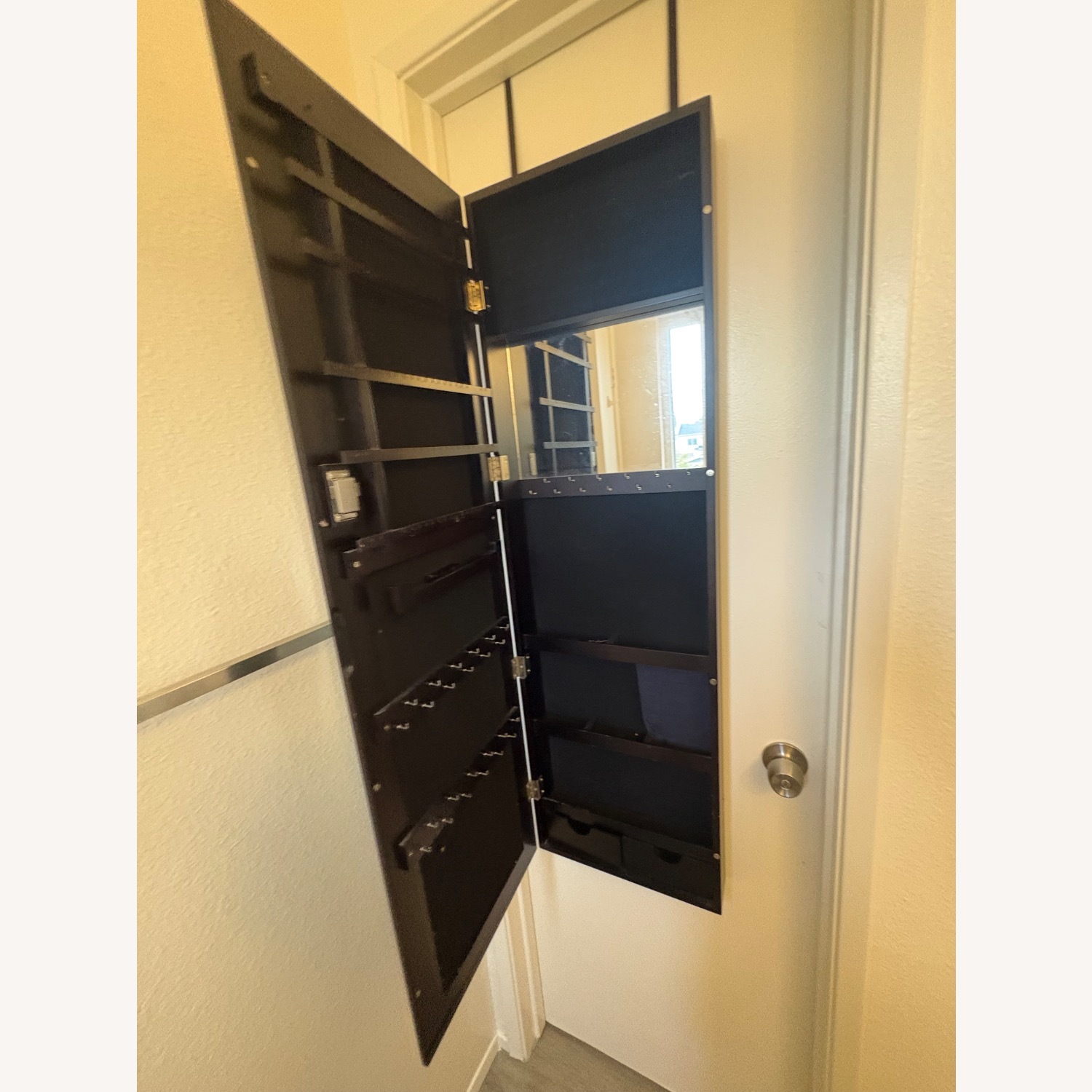 Black Wood Wall Mirror - image-4