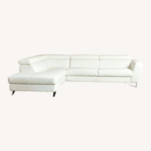 Used Nicoletti Calia Italian White Leather Sectional for sale on AptDeco