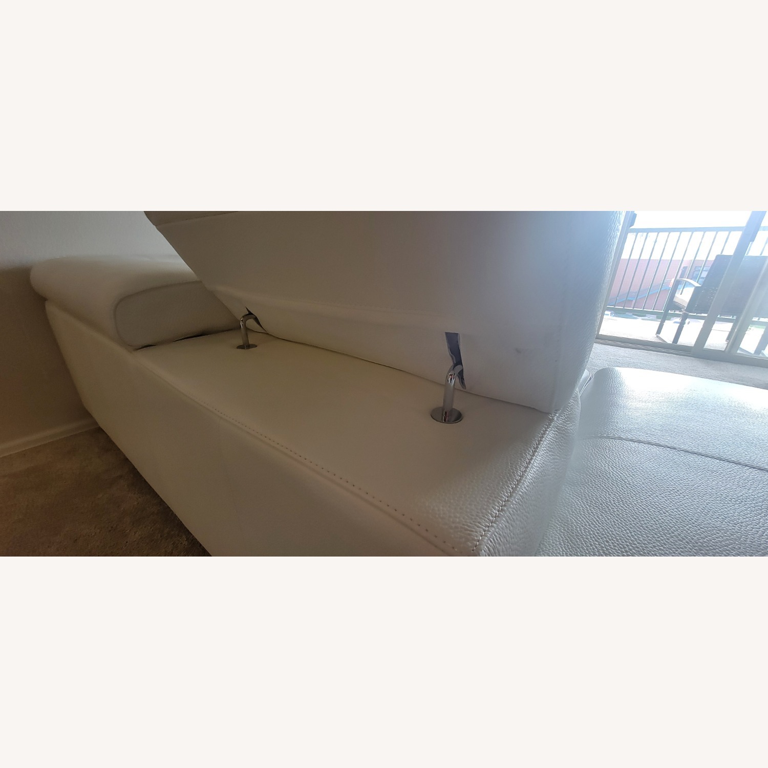 Nicoletti Calia Italian White Leather Sectional - image-9