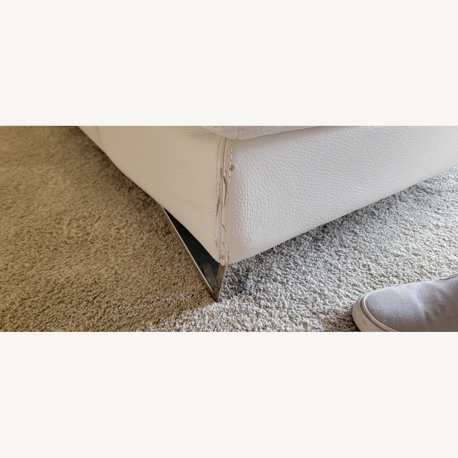 Nicoletti Calia Italian White Leather Sectional - image-2