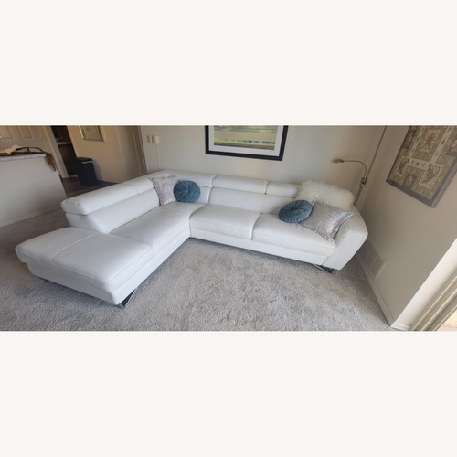 Used Nicoletti Calia Italian White Leather Sectional for sale on AptDeco