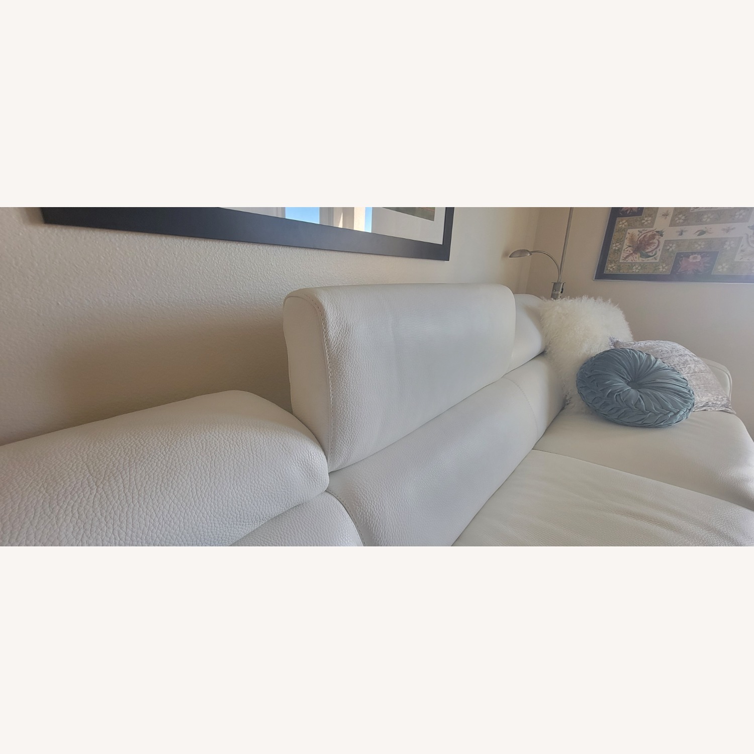 Nicoletti Calia Italian White Leather Sectional - image-8