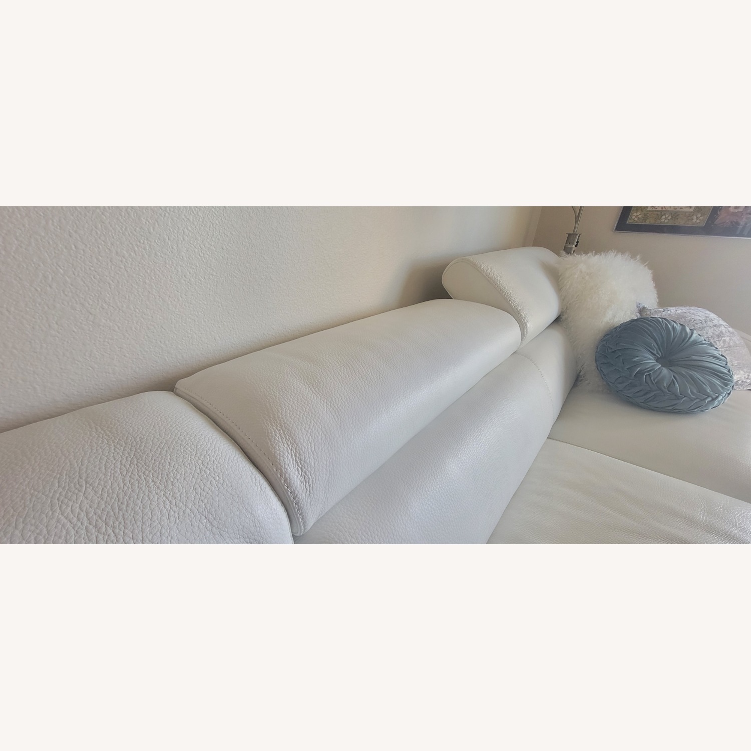 Nicoletti Calia Italian White Leather Sectional - image-6