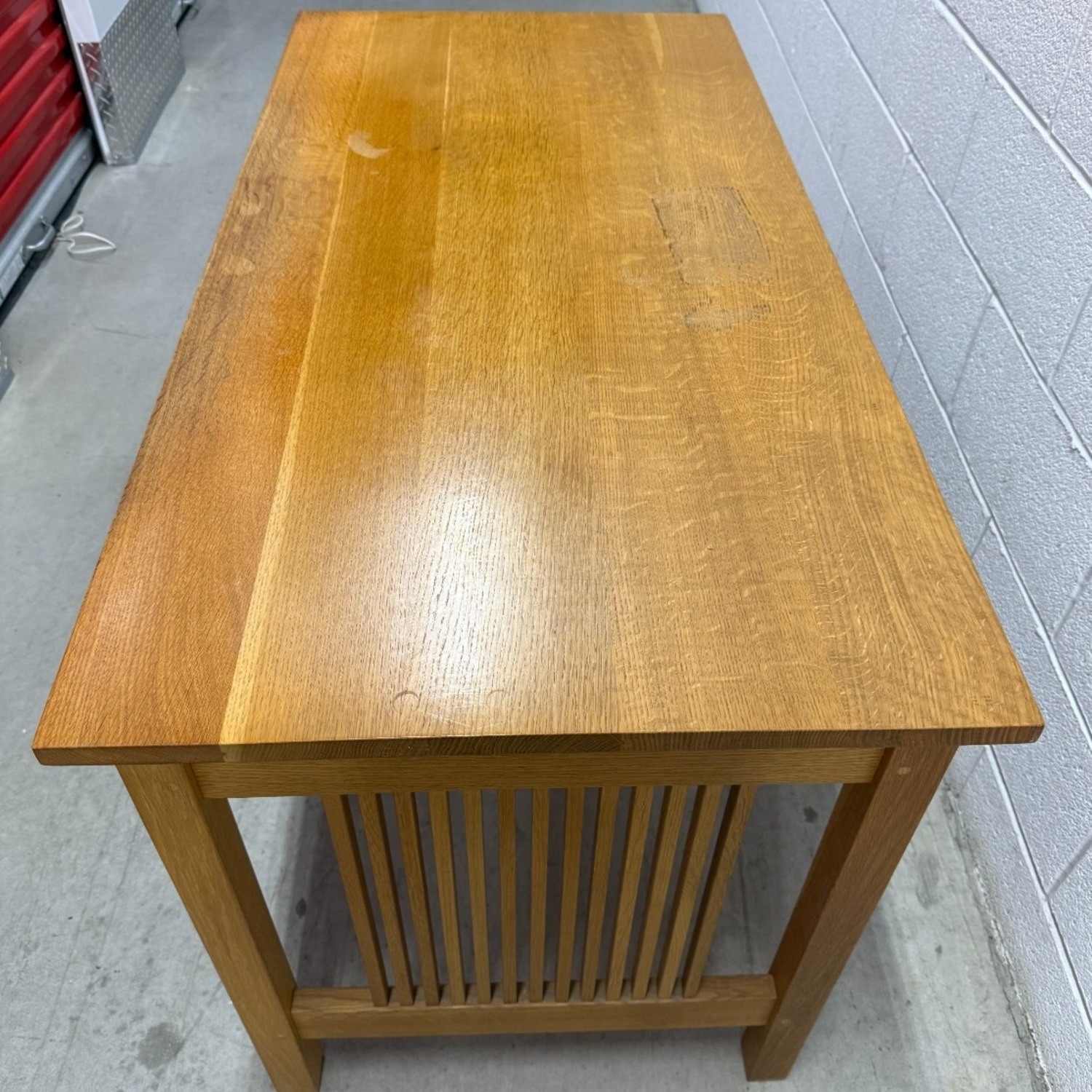 Stickley Brothers Spindle Oak 2 Drawer Library Desk - image-4
