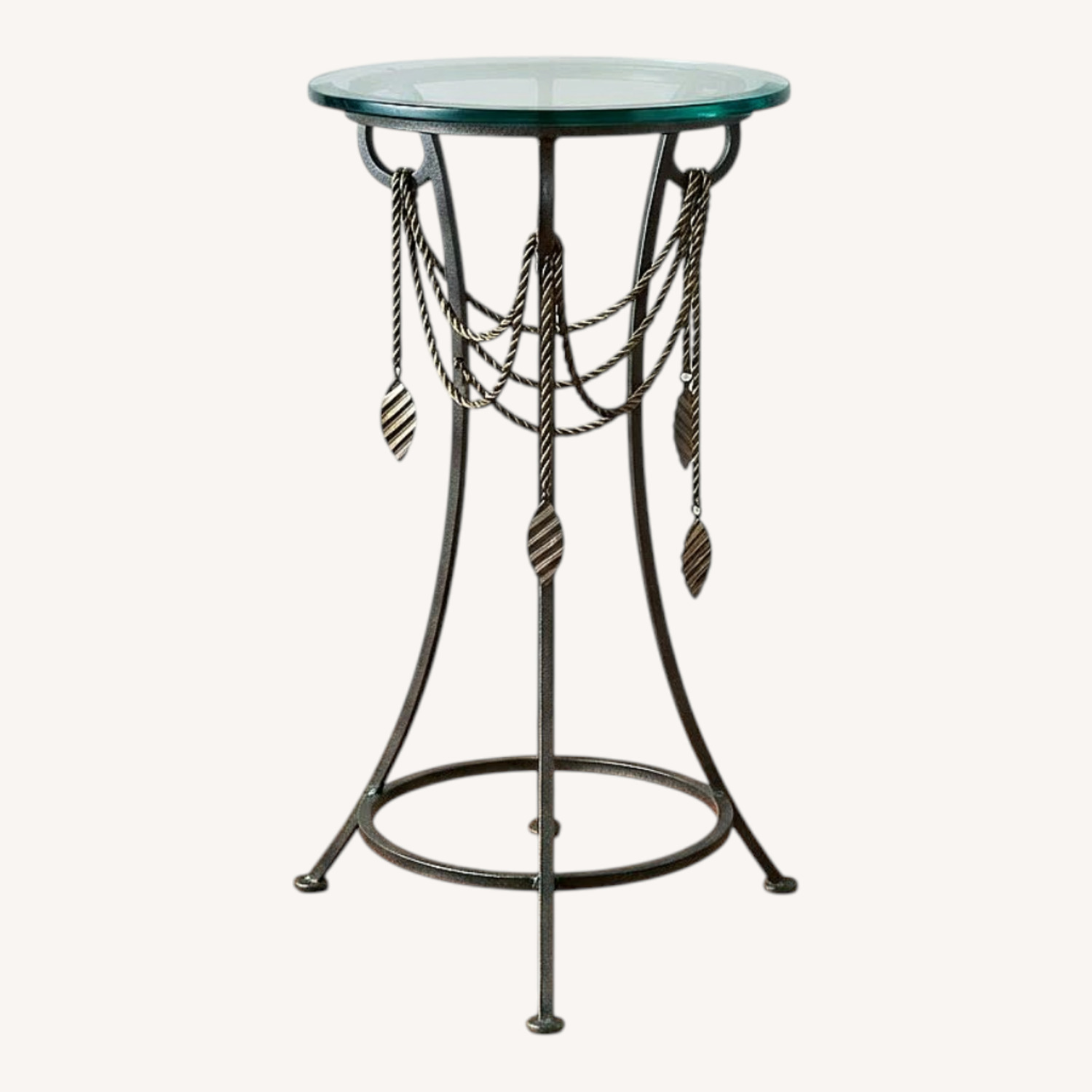 Transparent Glass/Metal Side Table - image-0