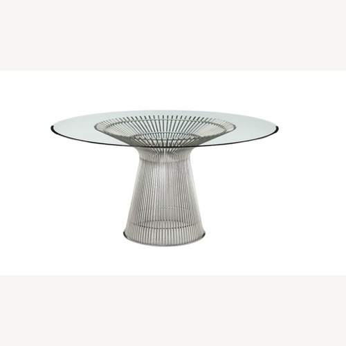 Used Platner Glass Dining Table for sale on AptDeco