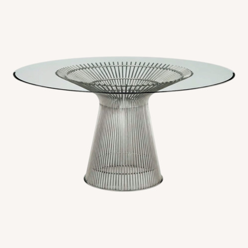 Used Platner Glass Dining Table for sale on AptDeco
