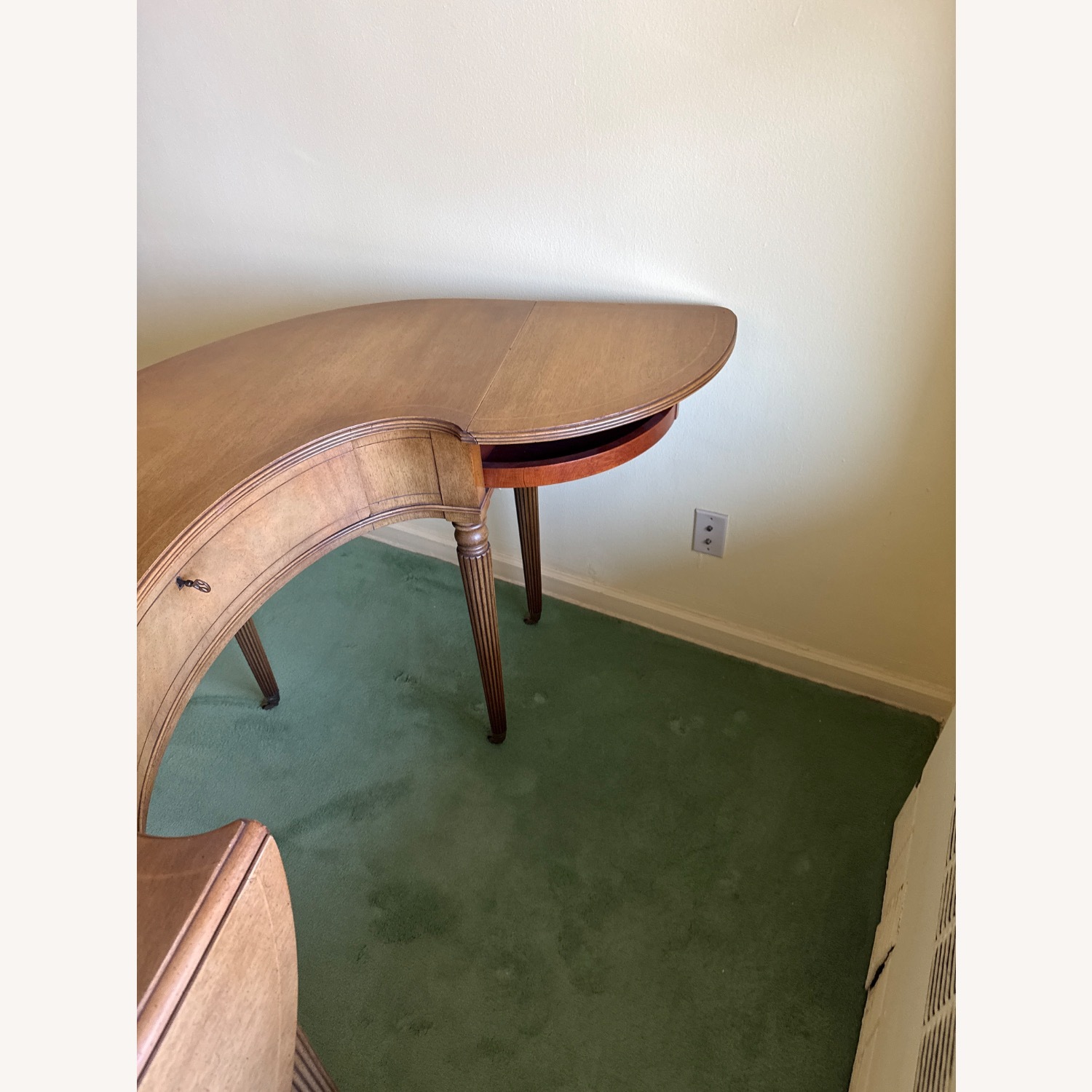 Vintage Horseshoe Crescent Desk - image-8