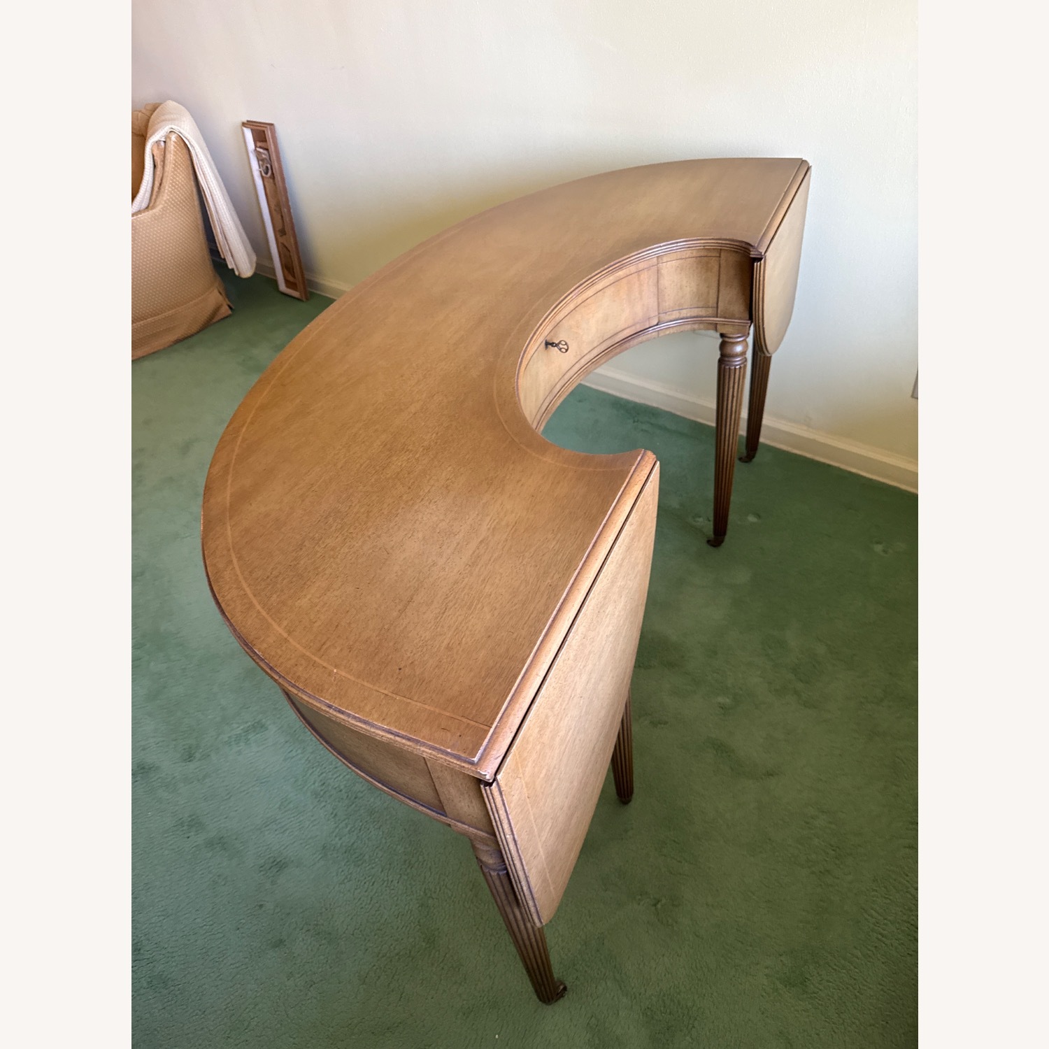 Vintage Horseshoe Crescent Desk - image-3