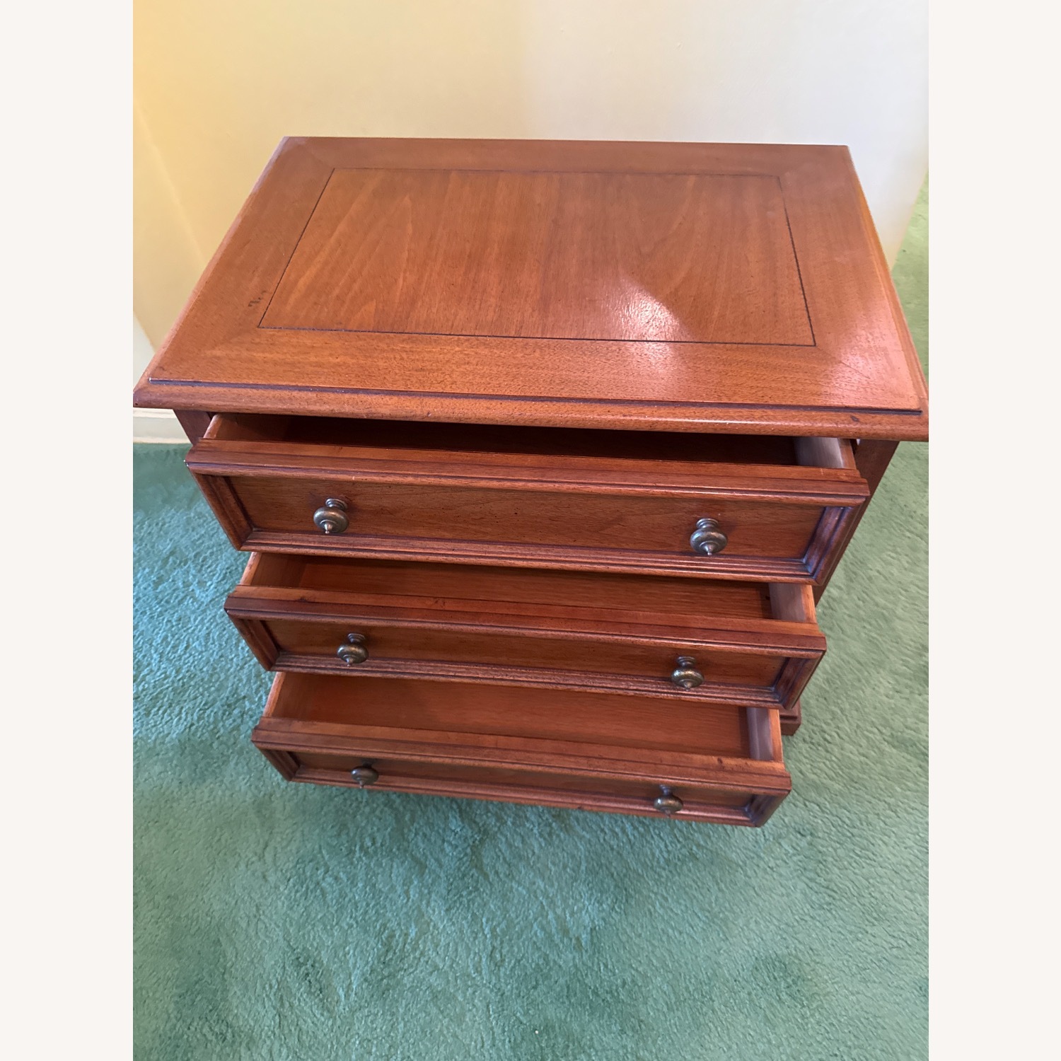 Vintage/Antique Dark Brown Wood Dresser - image-6