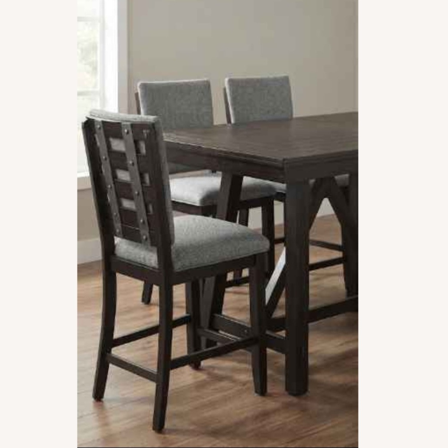 Table, Leaf Extension, 4 Chairs and Bench - image-3