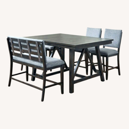 Used Table, Leaf Extension, 4 Chairs and Bench for sale on AptDeco
