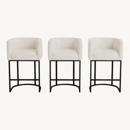 Used Wade Logan Upholstered Counter Stool (Set of 3) for sale on AptDeco