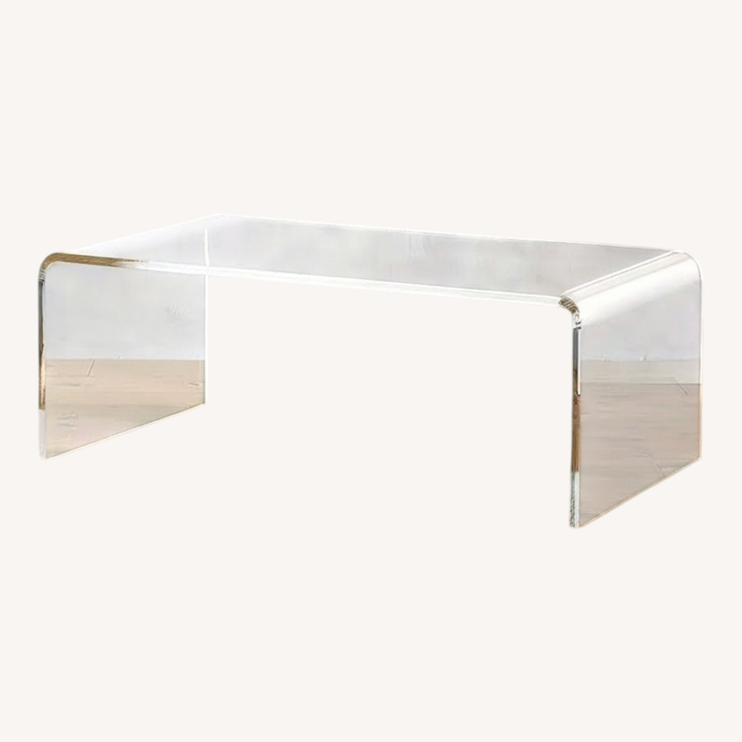 Clear Acrylic Waterfall Coffee Table - image-0