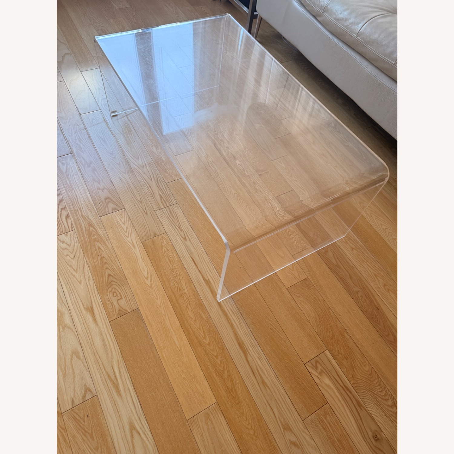 Clear Acrylic Waterfall Coffee Table - image-3