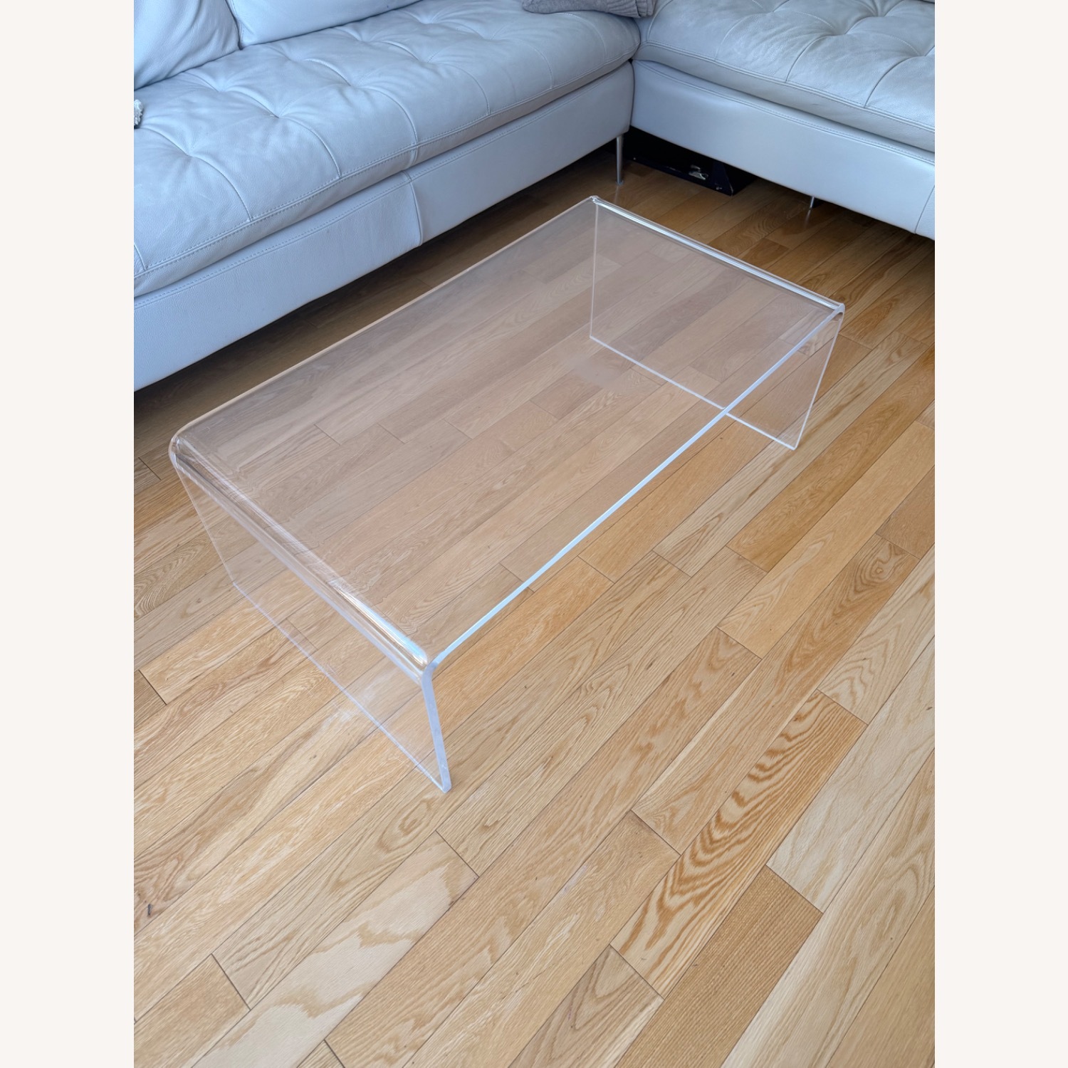 Clear Acrylic Waterfall Coffee Table - image-1