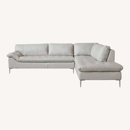Used Bloomingdale's Leather 2 Piece Sectional for sale on AptDeco