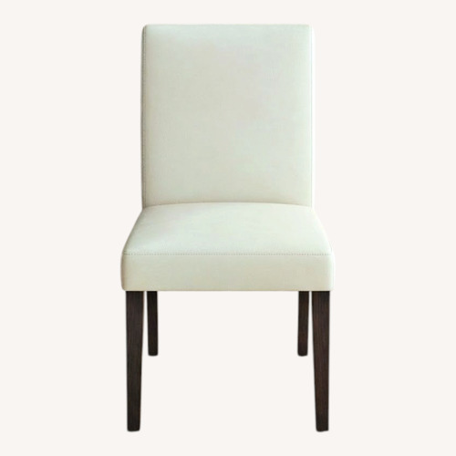 Used Ivory Leather Dining Chair for sale on AptDeco