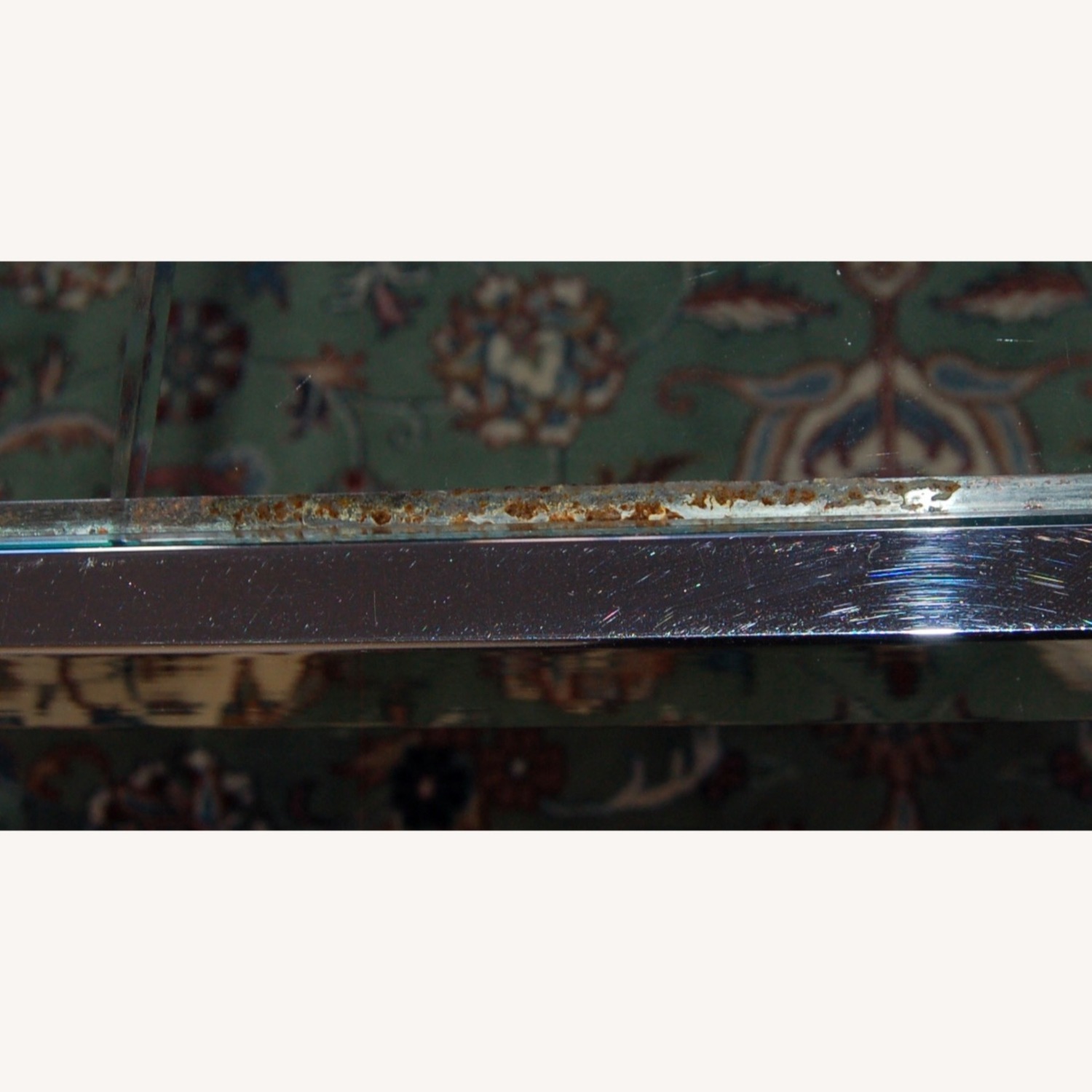 1970s Vintage Dia Chrome/Incised Glass - image-6