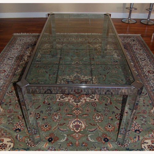 Used 1970s Vintage Dia Chrome/Incised Glass for sale on AptDeco