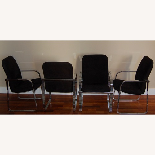 Used Possibly Knoll Stainless Steel Brno Faux Leather for sale on AptDeco