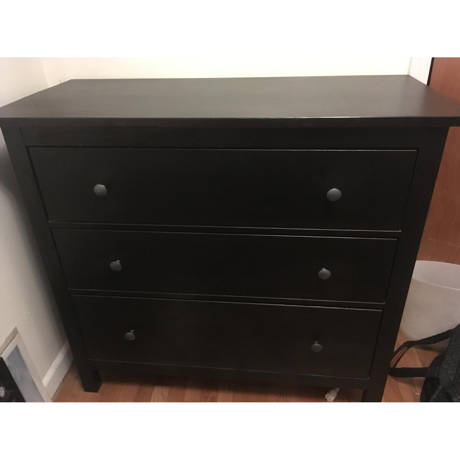 Ikea Hemnes Dark Brown 3-Drawer Dresser - image-3