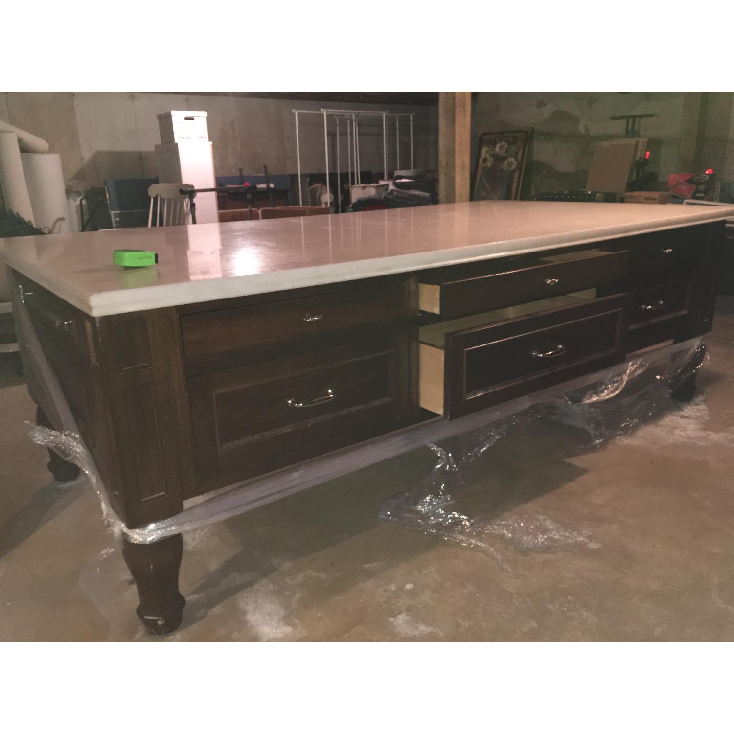 Custom Built Stately Kitchen Island AptDeco