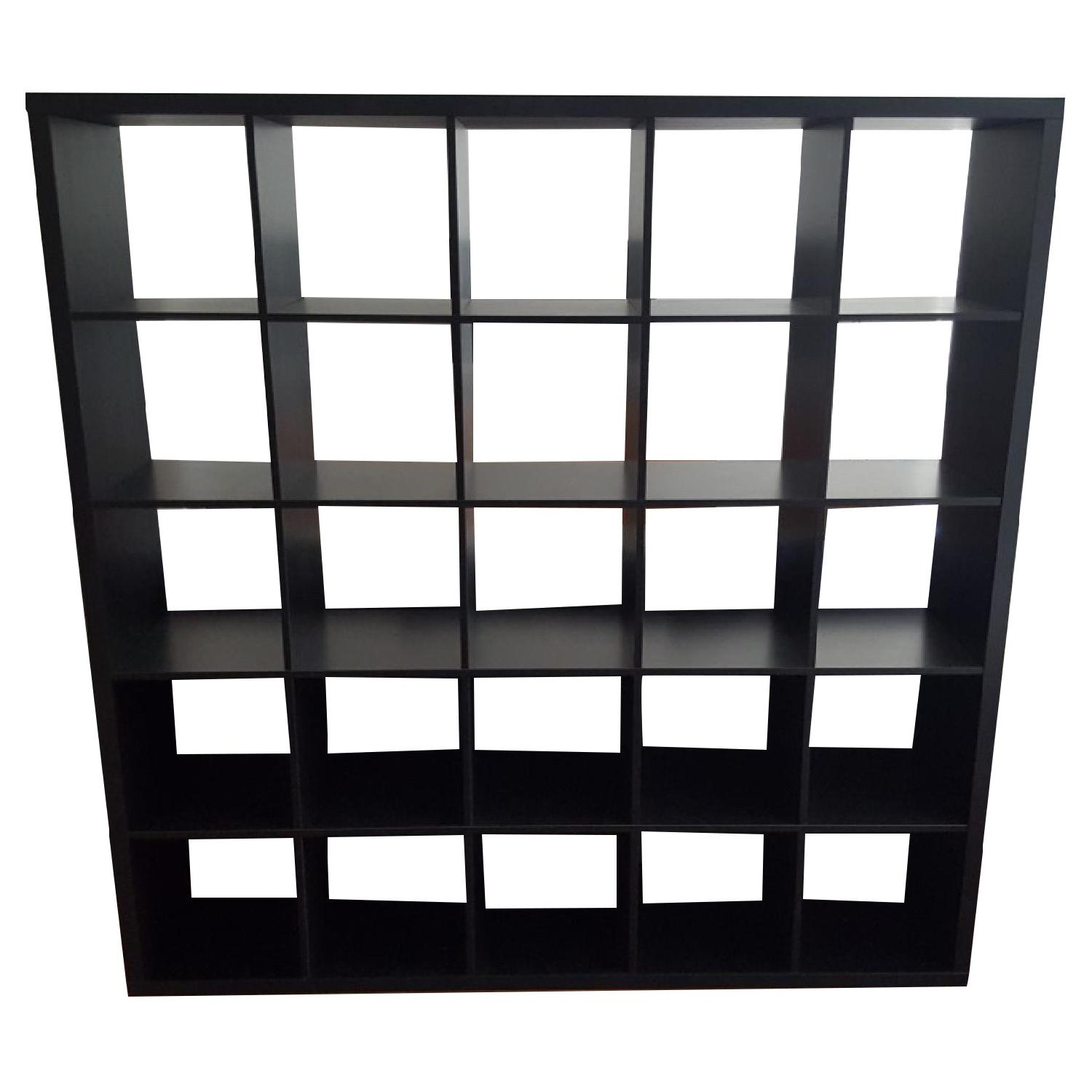 Ikea Kallax Large Shelving Unit/Room Divider in Black Brown AptDeco