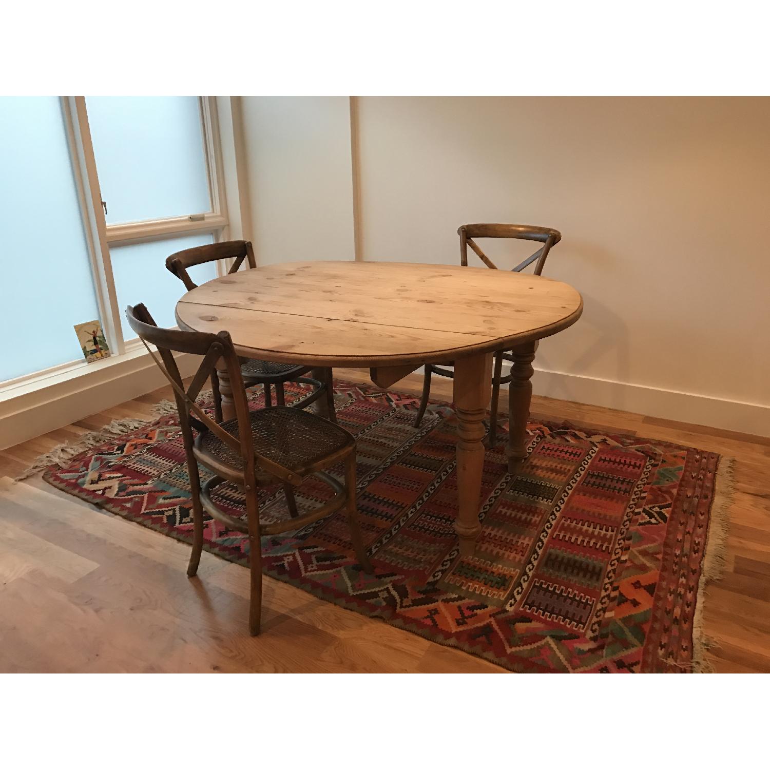 Antique Drop-Leaf Table - image-1