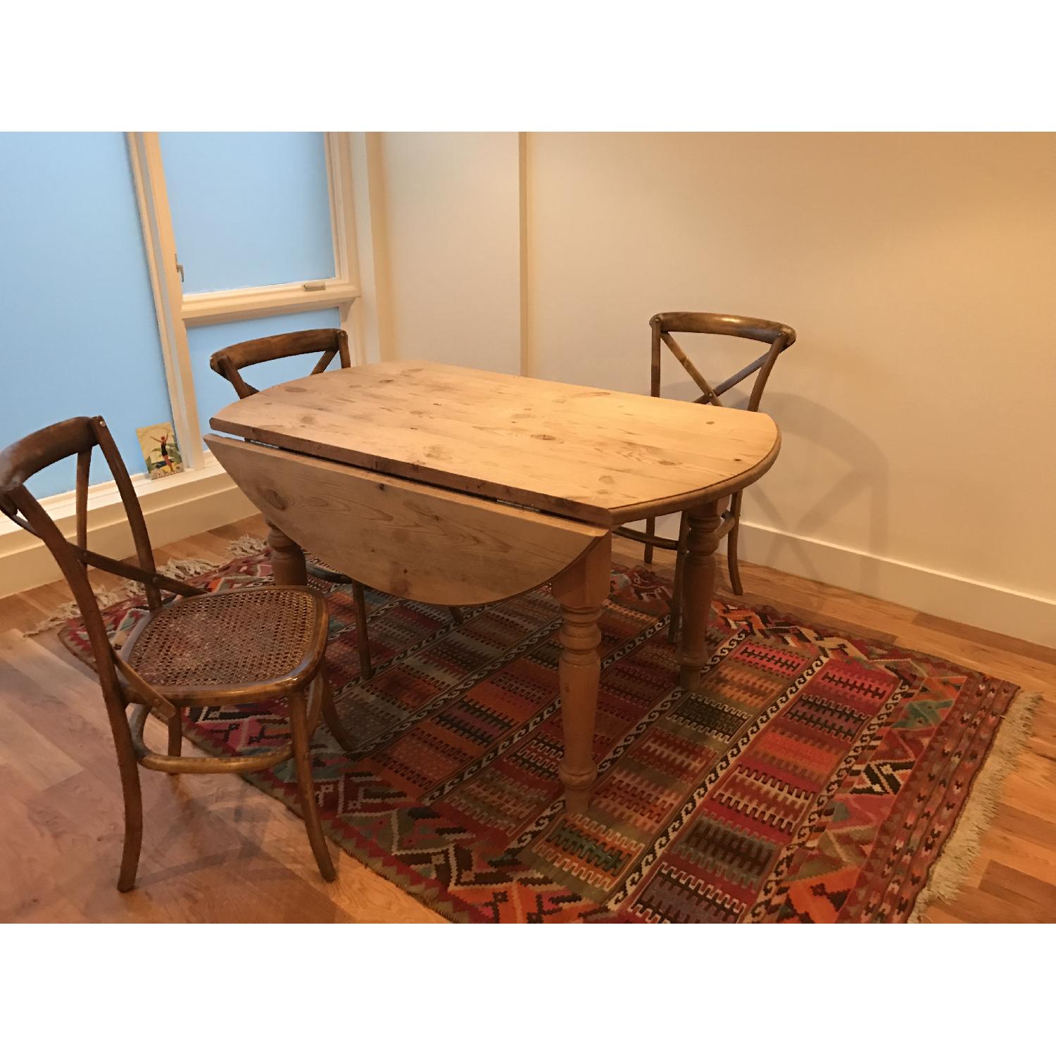 Antique Drop-Leaf Table - image-2