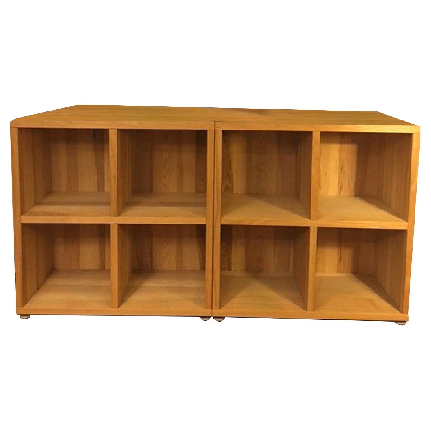 Ikea Wood Grain Veneer Shelving Cubes - image-0