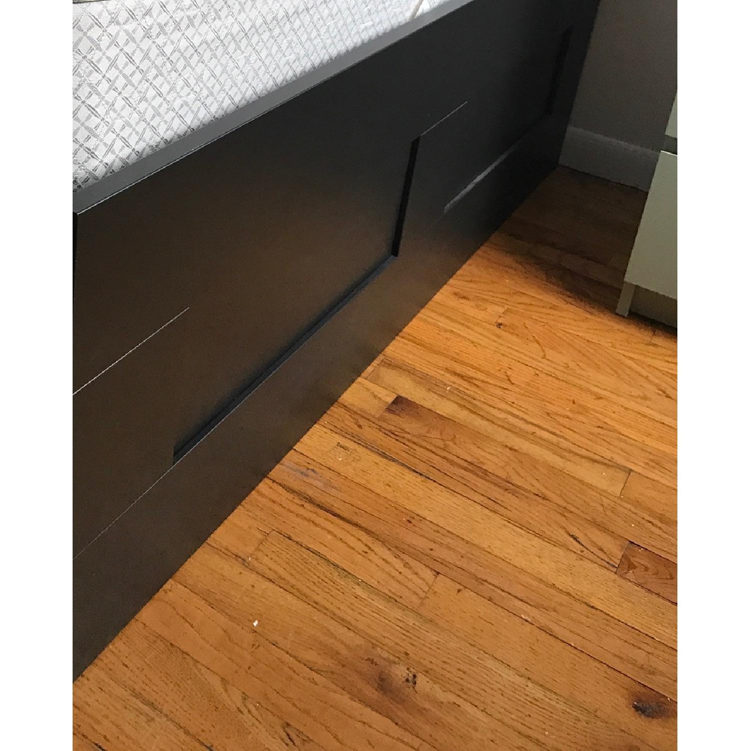 Ikea Brimnes Full Size Bed Frame w/ Storage in Black - image-5