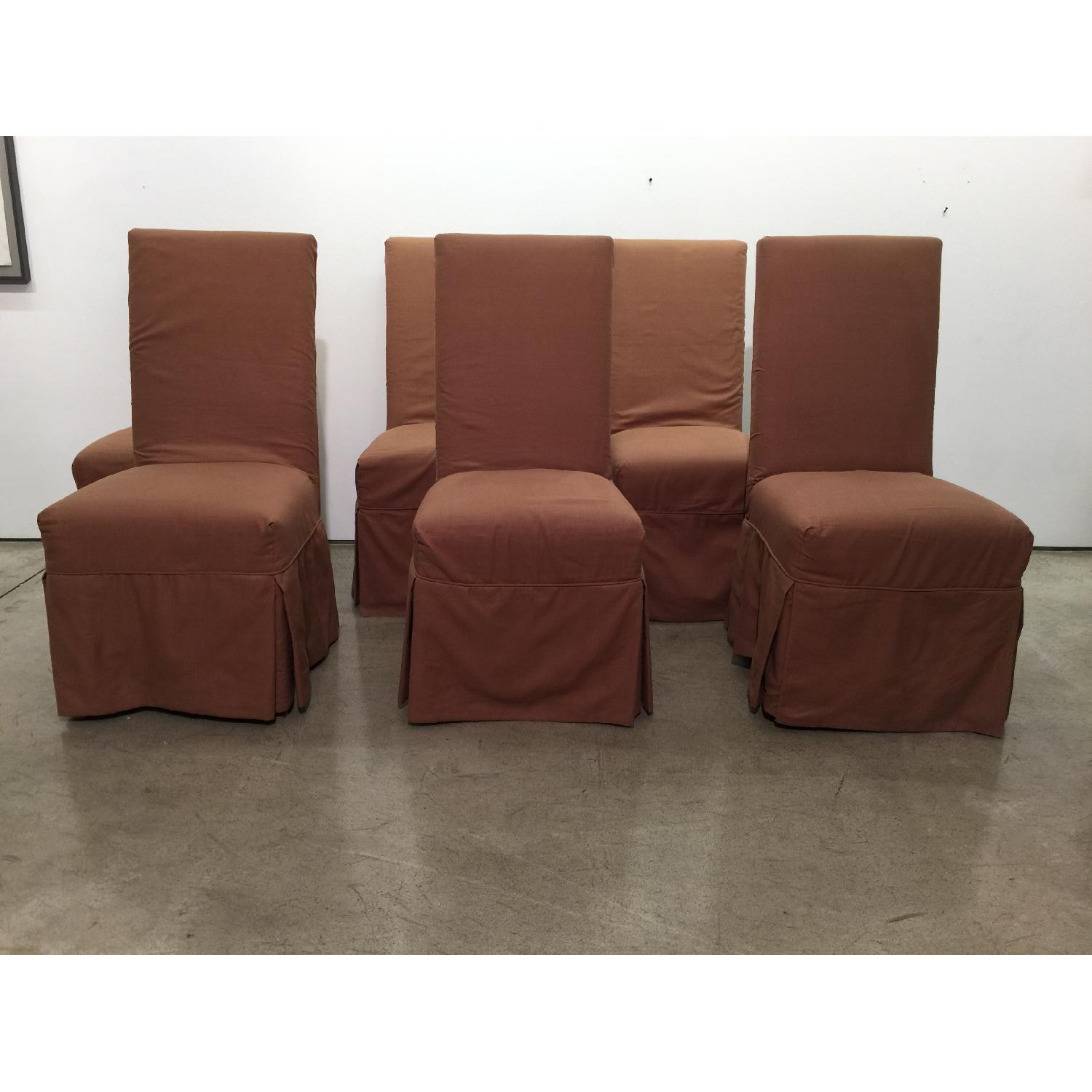 Grange Custom Linen Slipcovered Parsons Chairs - image-6