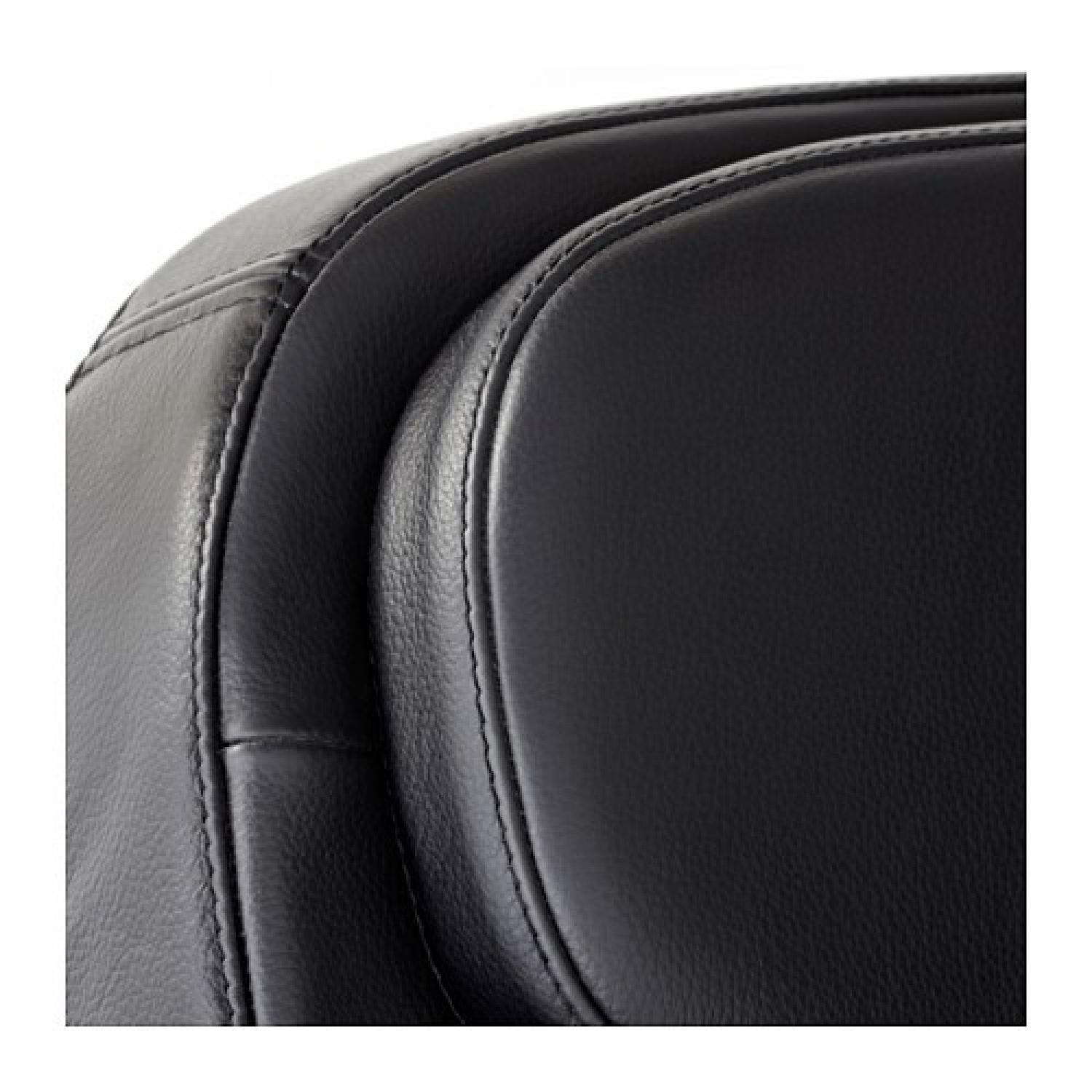 Ikea Arvika Black Leather Armchair & Footstool - image-15