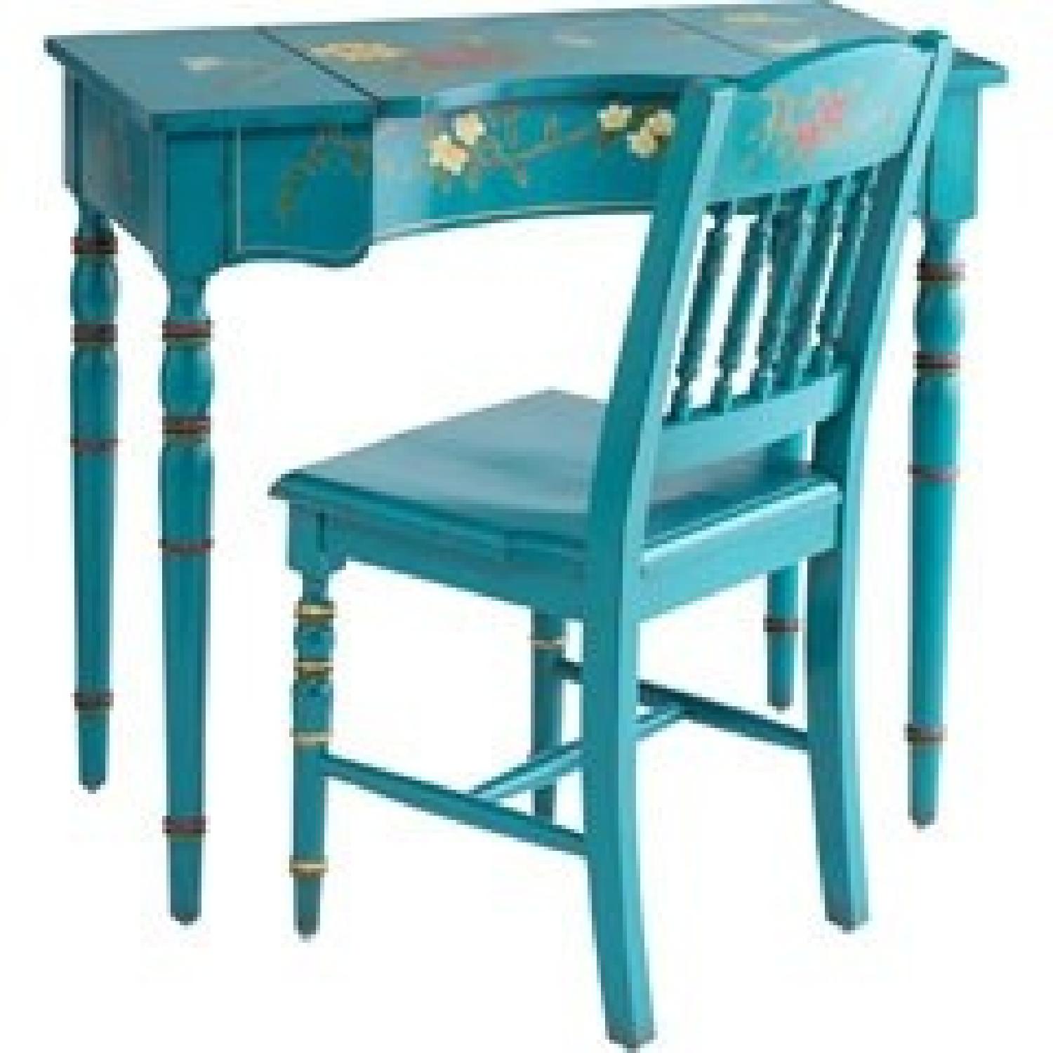 Pier 1 Birds Blooms Writing Desk Aptdeco