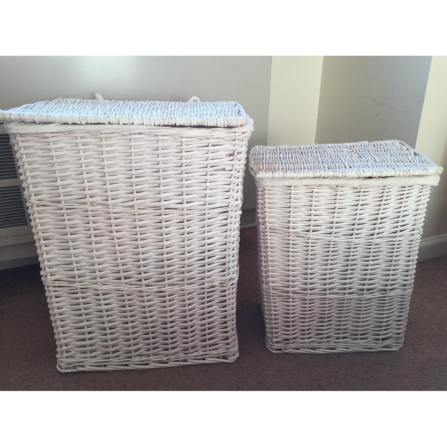 Badger Basket Hampers w/ Liners in White - image-2