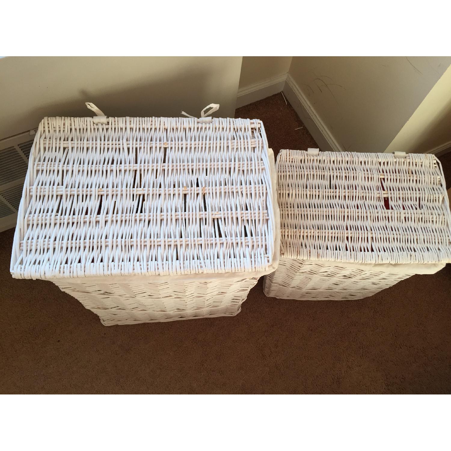 Badger Basket Hampers w/ Liners in White - image-3