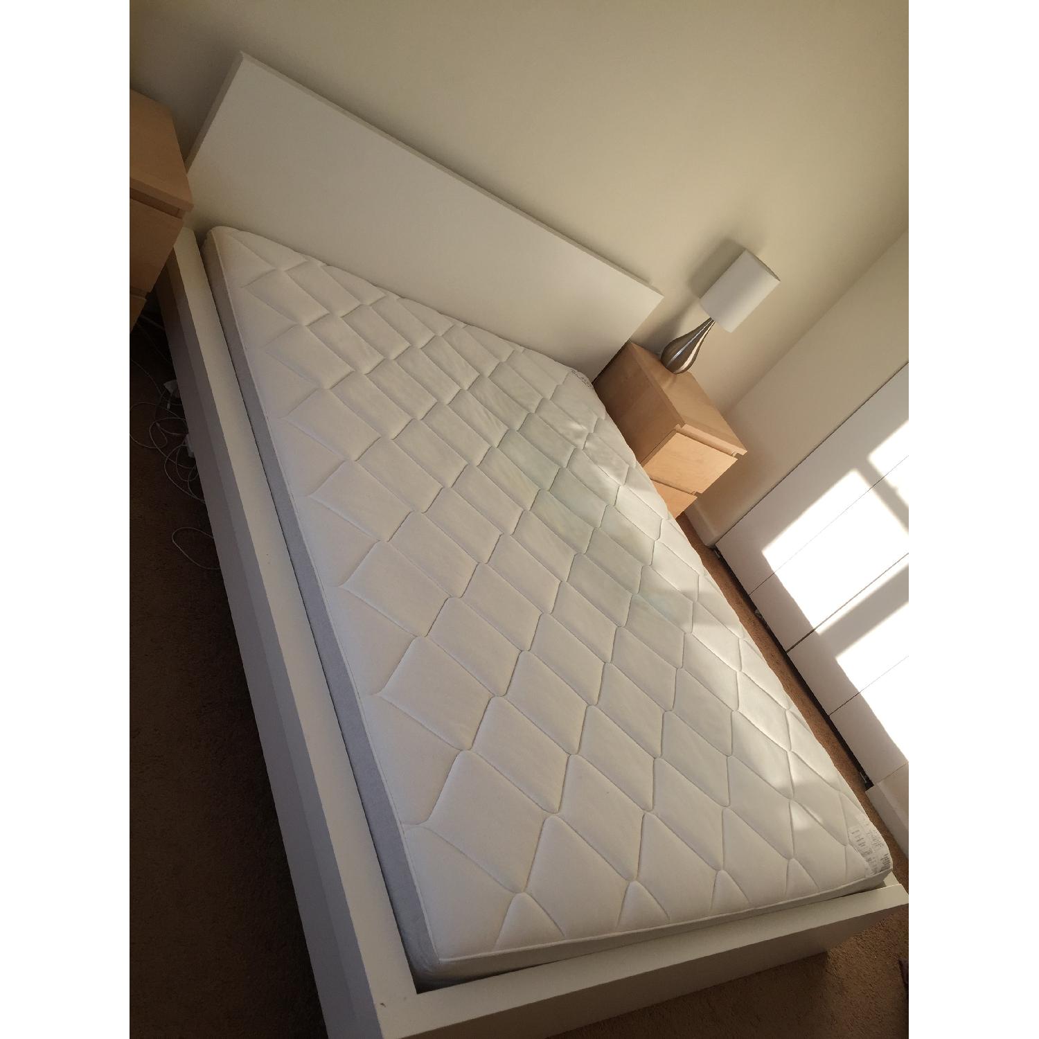 Ikea Malm White Low Queen Bed Frame - image-2