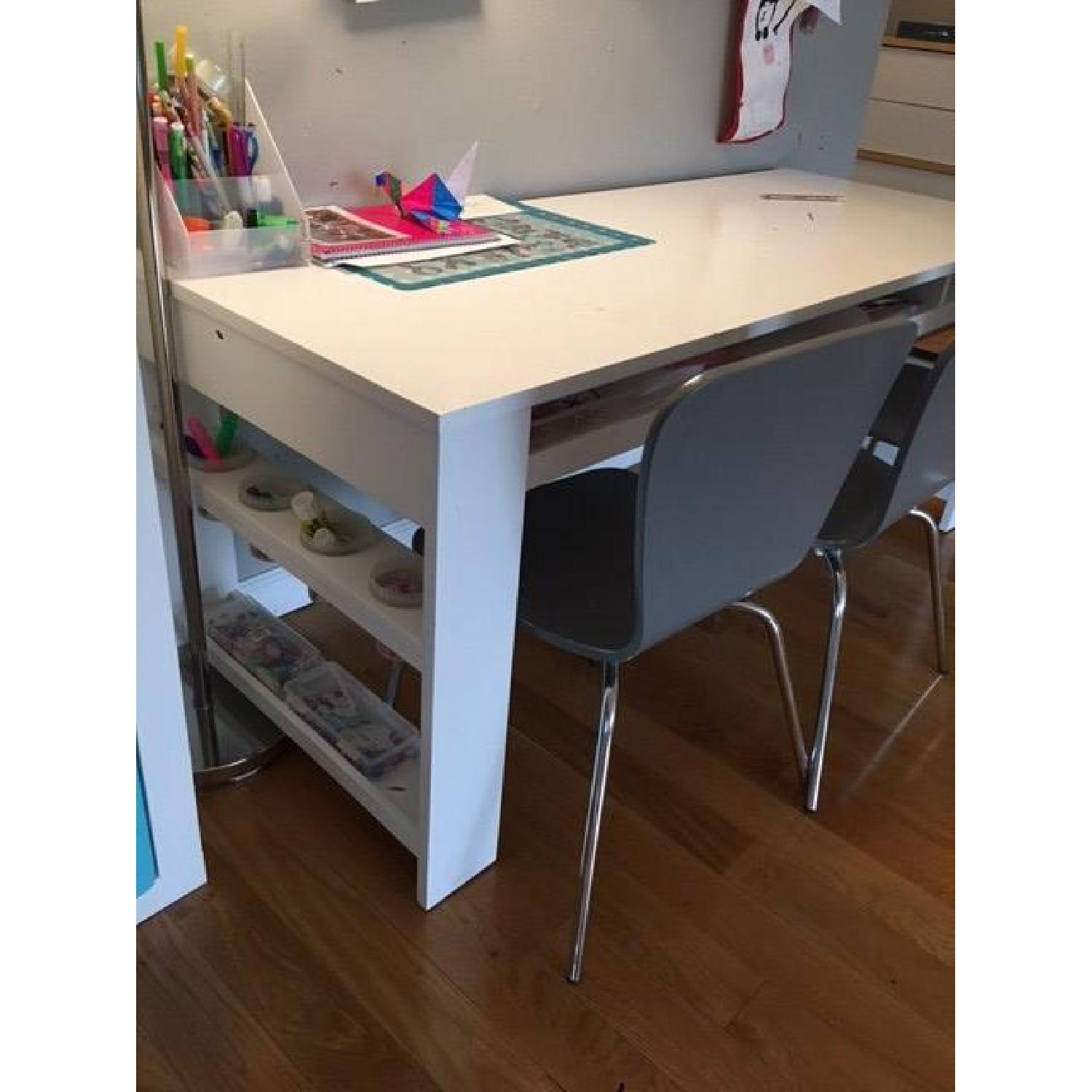 Land of Nod Kids Table w/ 3 Chairs - image-1