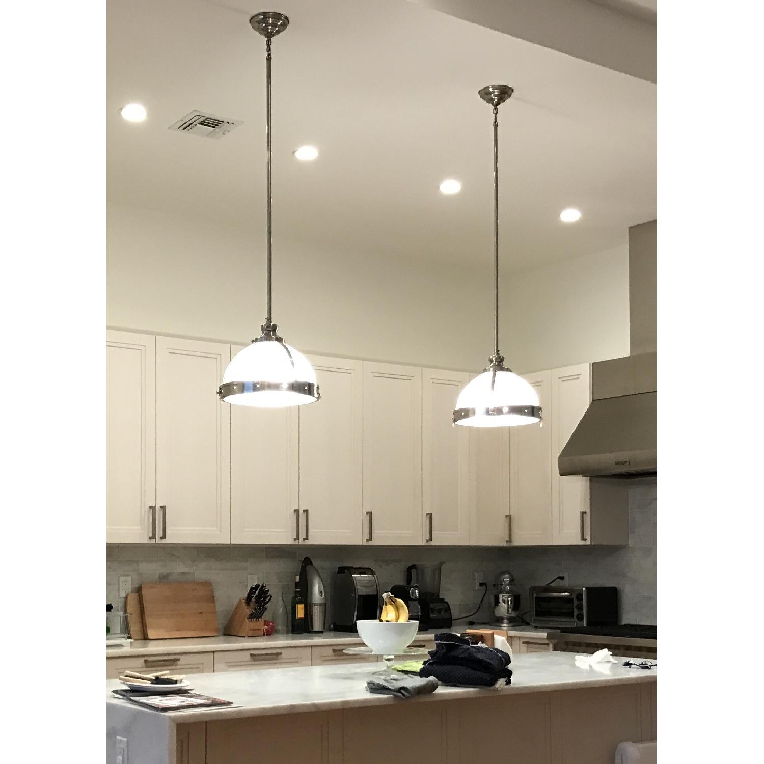 Restoration Hardware Clemson Pendants in Satin Nickel Finish - image-3