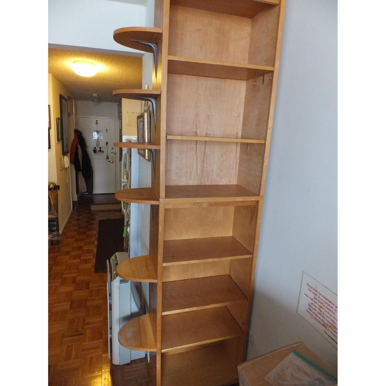 Handmade White Ash Hardwood 2-in-1 Custom Bookcase - image-2