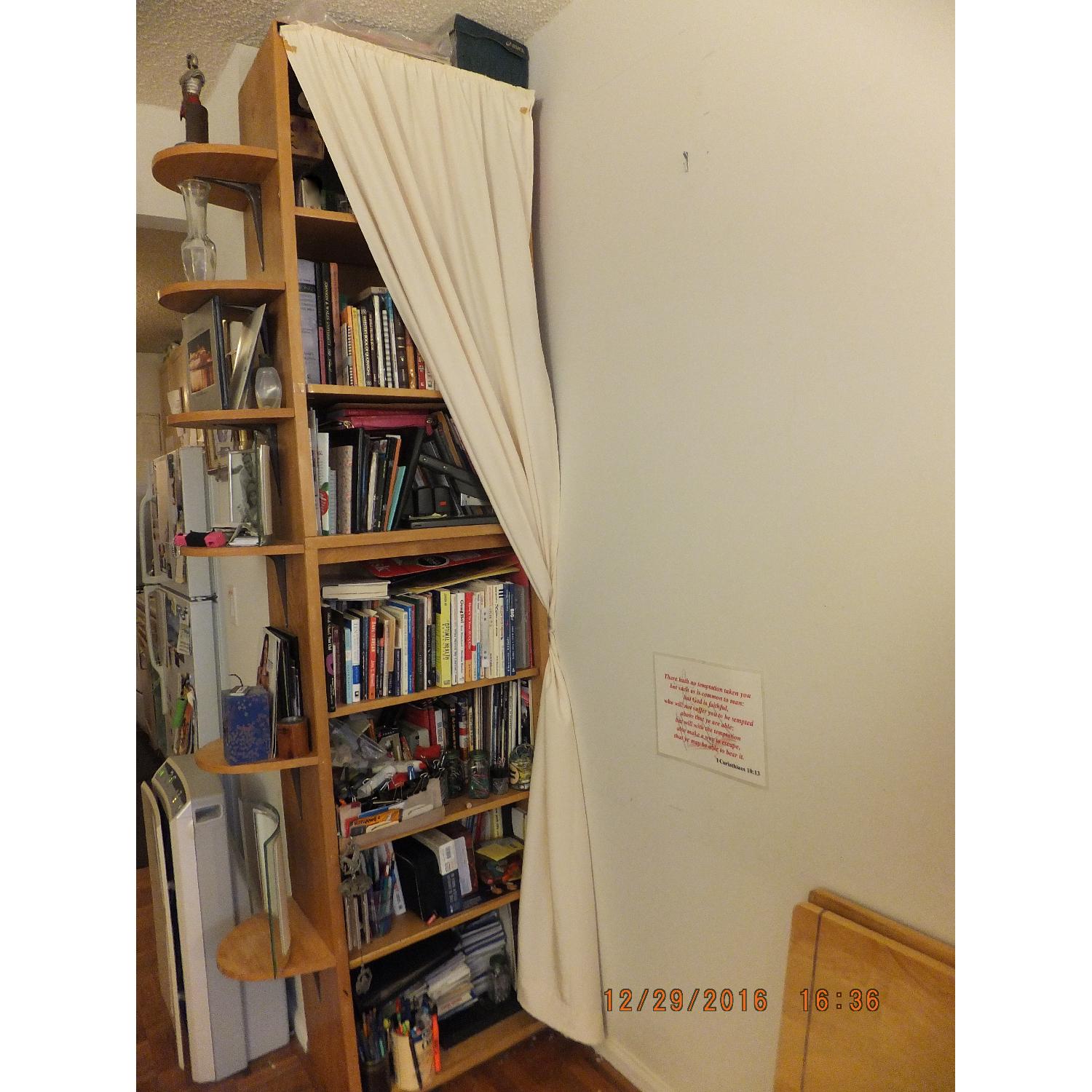 Handmade White Ash Hardwood 2-in-1 Custom Bookcase - image-24