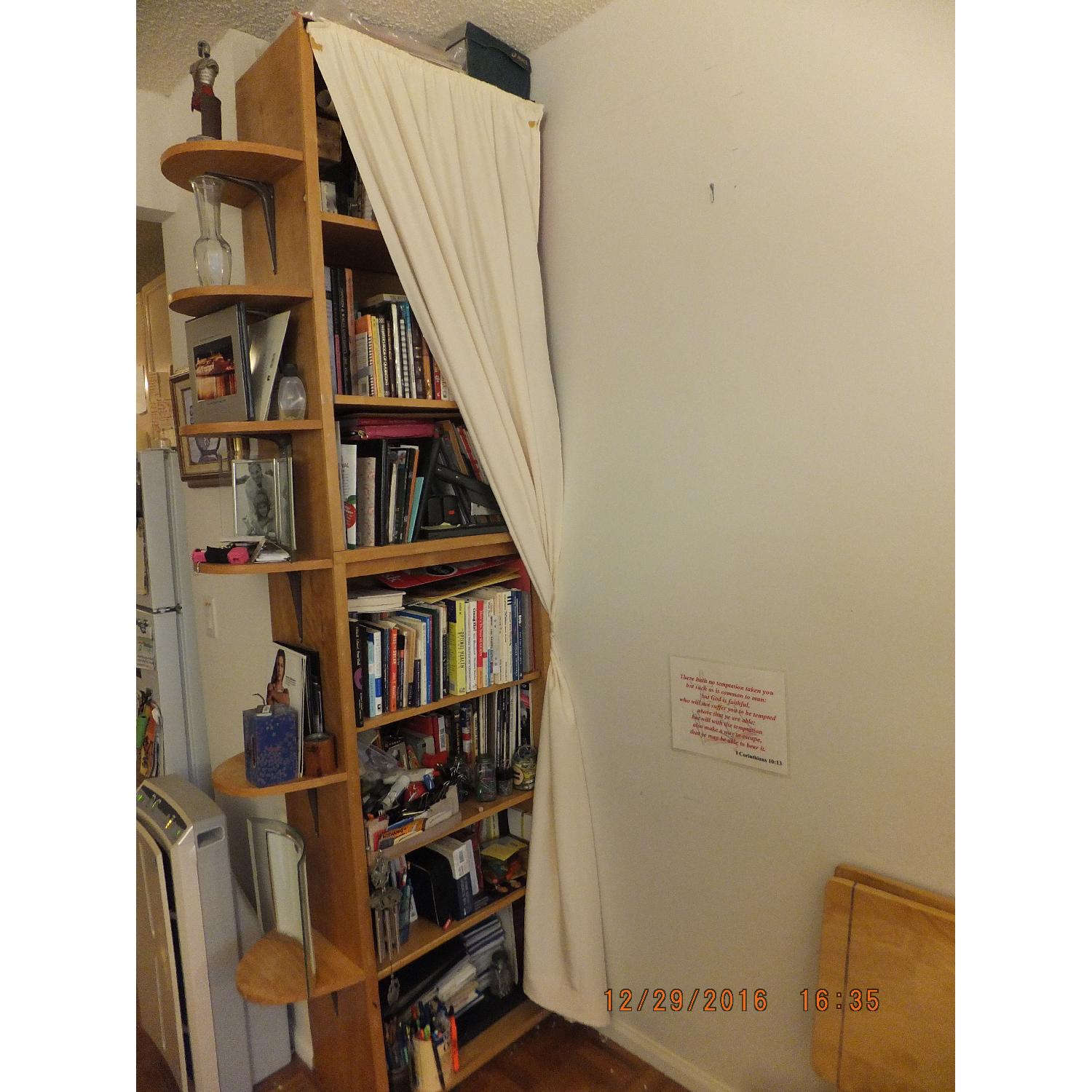 Handmade White Ash Hardwood 2-in-1 Custom Bookcase - image-25