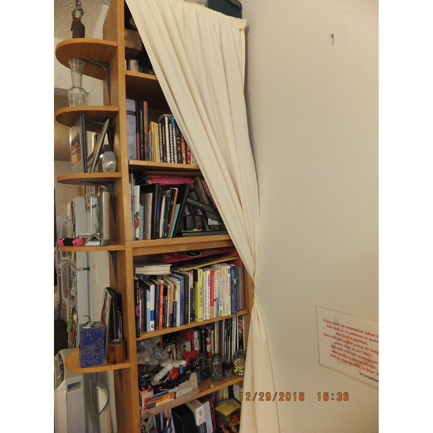 Handmade White Ash Hardwood 2-in-1 Custom Bookcase - image-27