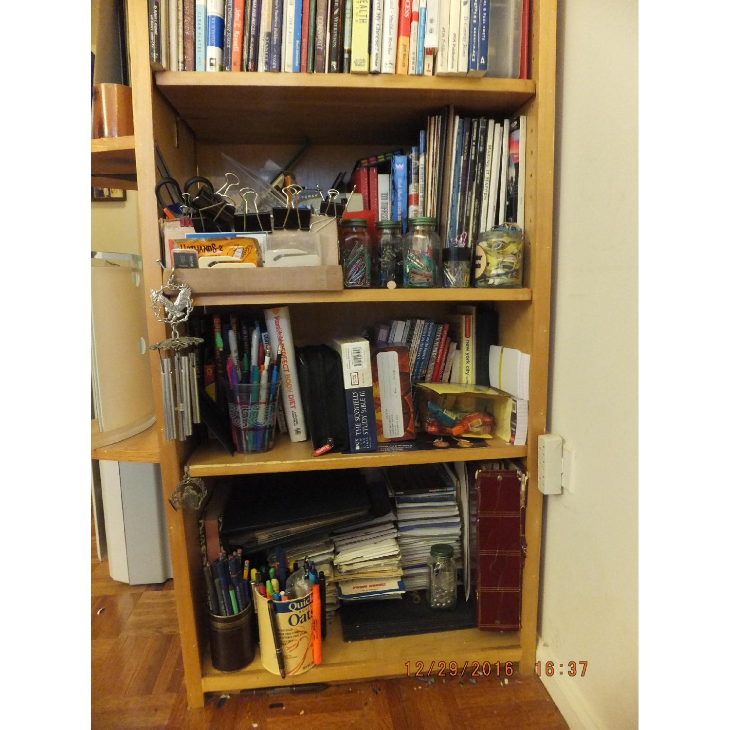 Handmade White Ash Hardwood 2-in-1 Custom Bookcase - image-28