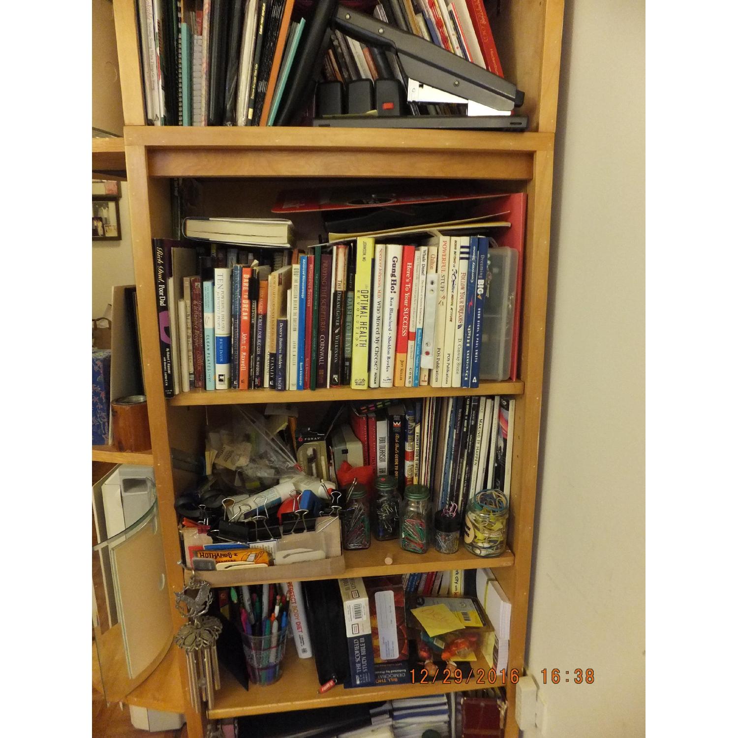 Handmade White Ash Hardwood 2-in-1 Custom Bookcase - image-30