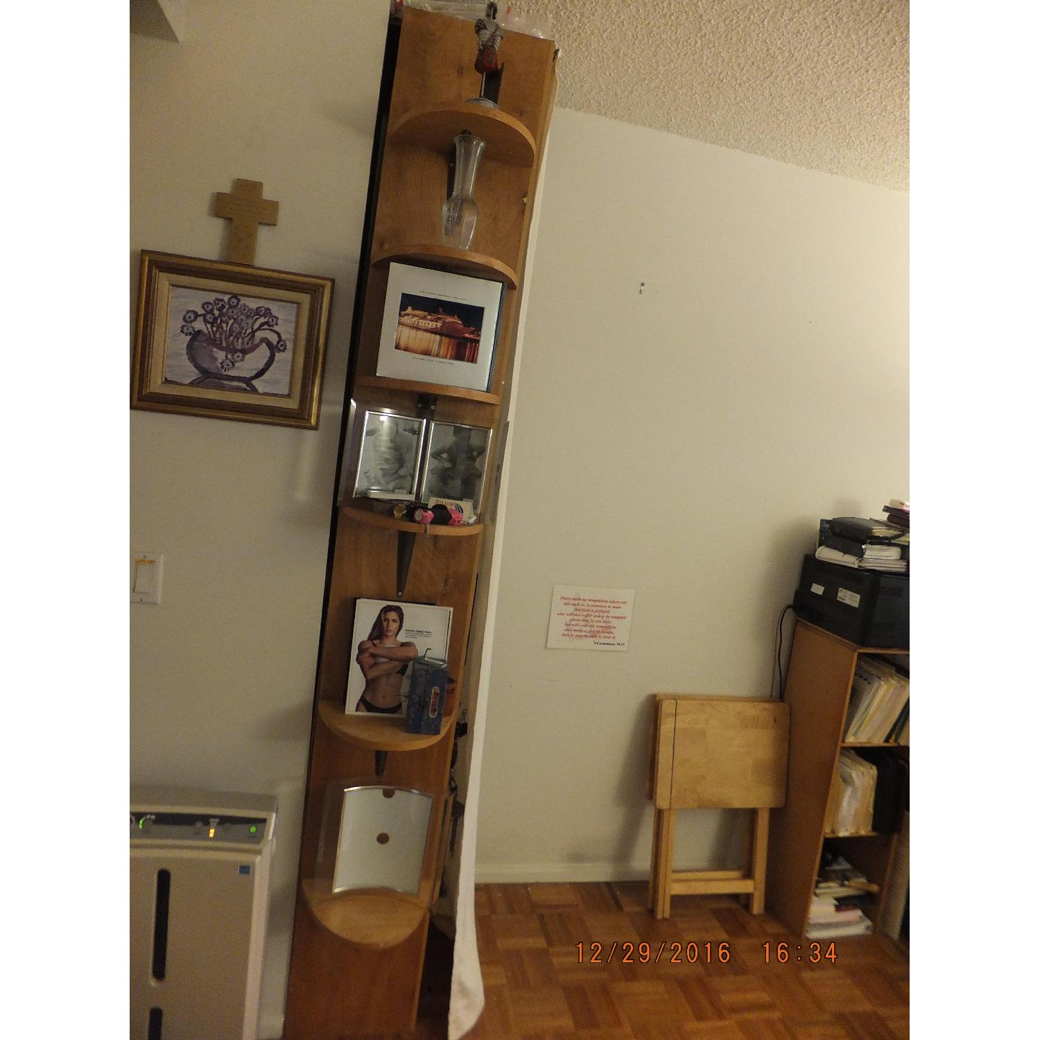 Handmade White Ash Hardwood 2-in-1 Custom Bookcase - image-31