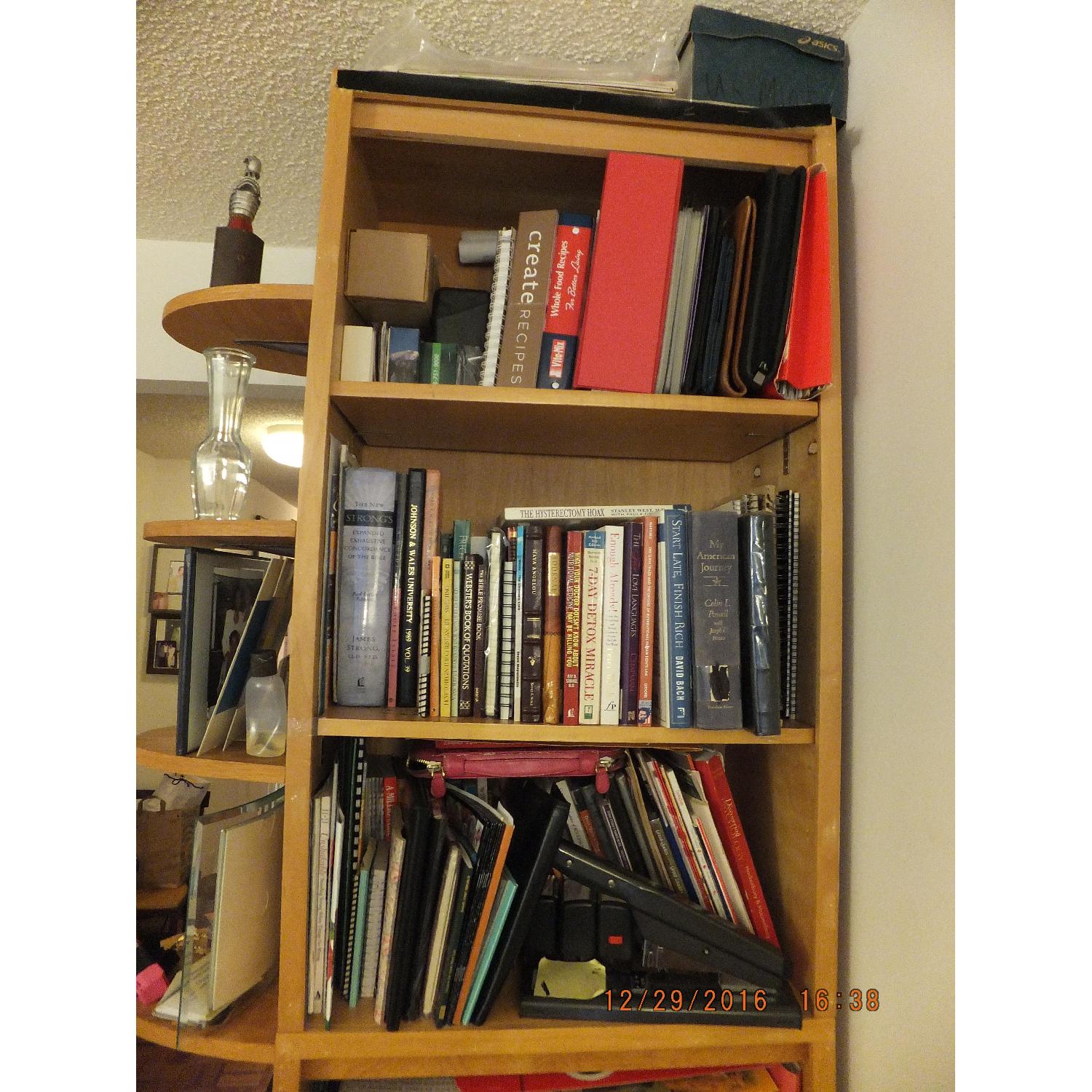 Handmade White Ash Hardwood 2-in-1 Custom Bookcase - image-32